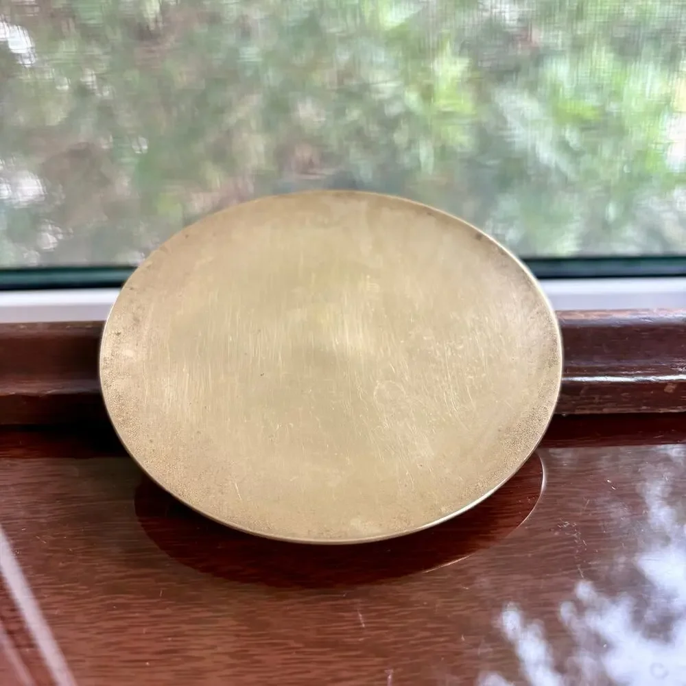 Vintage Brass Trivet or Potholder with Ball Feet – Made in India